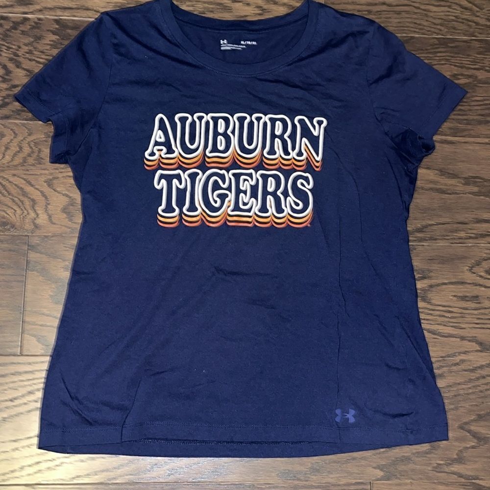 Women’s ladies Auburn Tigers running UA soft train track work out T shirt XL